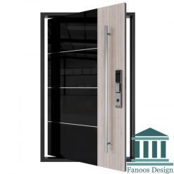 درب لولا پاشنه ای رنگ پولیشی استیل خور مدرن کد 30521