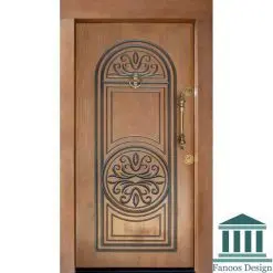 درب ضد سرقت روکش راش CNC کد 30421