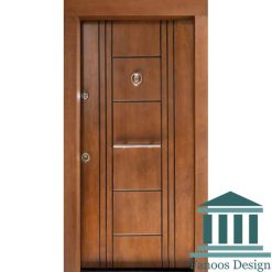 درب ضد سرقت روکش راش CNC کد 30419