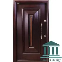 درب ضدسرقت تک قاب برجسته کلاسیک رنگ پوششی روکش راش کد 30470