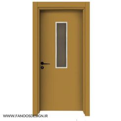 درب پلی وود قاب شیشه ای کد 50041