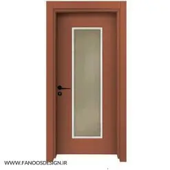 درب پلی وود قاب شیشه ای کد 50040