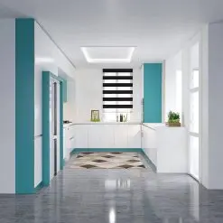 کابینت ام دی اف سفید و آبی کد 7104