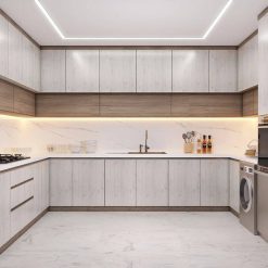 کابینت MDF رنگ تیره و روشن کد 7161