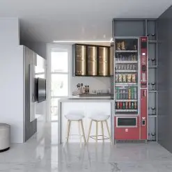 کابینت مدرن مشکی و طلایی کد 7062