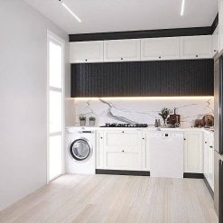 کابینت سفید و مشکی کد 7030