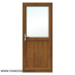 درب یو پی وی سی سرویس بهداشتی نیم ویترین کد 20002