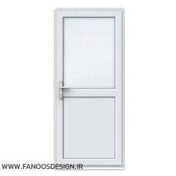 درب توالت شیشه خور upvc کد 20015