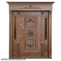 درب ضد سرقت ویلایی کلاسیک روکش بلوط کد 6068