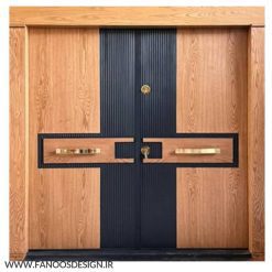 درب ضد سرقت دولنگه روکش راش کد 6065