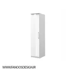 کمد لباس درب لولایی 1 درب سایز 217*45*63 کد 1187