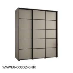 کمد لباس درب کشویی نوک مدادی طرح دار کد 1197