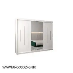 کمد لباس کشویی مشکی سایز 250*200*62 کد 9074