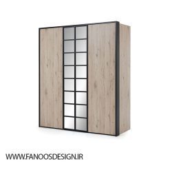 کمد لباس درب کشویی سایز 207*161*63 کد 1193