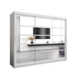 کمد لباس درب کشویی آینه دار سایز 250*200*62 کد 8925