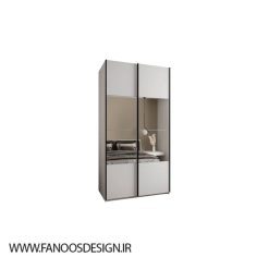 کمد لباس 2 درب کشویی وسط آینه دار کد 8807