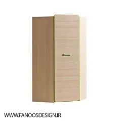کمد لباس گوشه ای سایز دو رنگ سایز 188*71*71 کد 8828