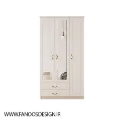 کمد لباس 3 درب با آینه 2 کشو سایز 210*105*52 کد 8993