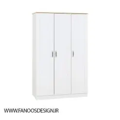 کمد لباس 3 درب سفید سایز 187*119*53 کد 9117