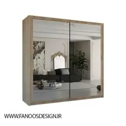 کمد لباس 2 درب کشویی رنگ کرم کد 9087