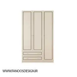 کمد لباس 3 درب و دو کشو در طلایی سایز 180*105*52 کد 8850