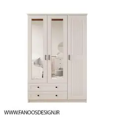 کمد لباس 3 درب و دو کشو با آینه وسط سایز 184*105*52 کد 9002