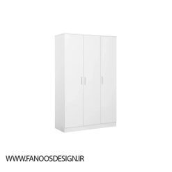 کمد لباس سفید مدرن 3 درب سایز 180*113*47 کد 9060