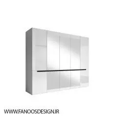 کمد لباس سفید 2 درب سایز 225*213*60 کد 8836