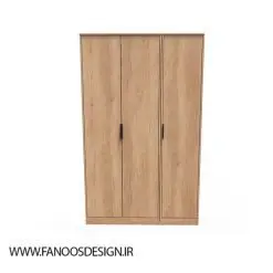 کمد لباس MDF سه درب قهوه ای سایز 197*111*53 کد 9089