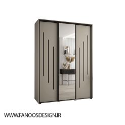 کمد لباس 2 درب ریلی نوک مدادی کد 8889