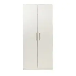 کمد لباس مدرن دو درب سفید سایز 199*90*50 کد 9024