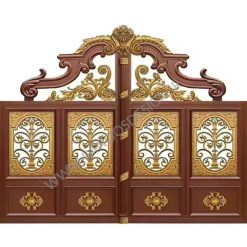 درب حیاط قهوه ای طلایی کد 40040