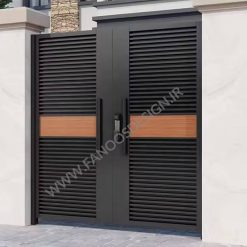 درب حیاط چوب و فلز کد 40035