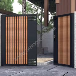 درب حیاط با چوب ترمو کد 40028