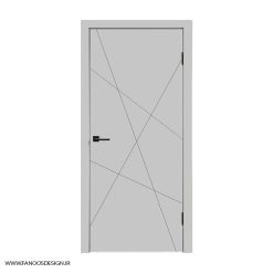 درب طوسی اتاق خواب CNC کد 30138