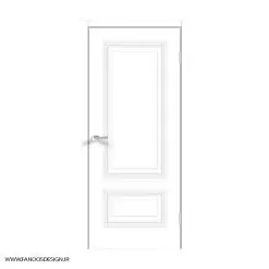 درب اتاق سفید دو قاب کد 30133