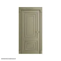 درب اتاق خواب کلاسیک با رنگ پوششی سه قاب برجسته کد 31024