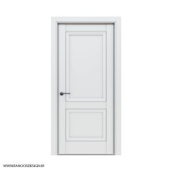 درب اتاق چوبی دو قاب کلاسیک چوبی کد 31014