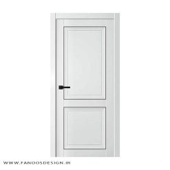 درب اتاق خواب چوبی با رنگ پوششی دو قاب کد 31004