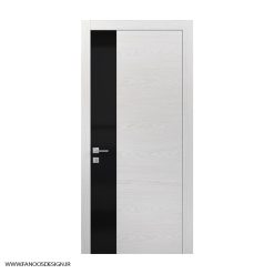 درب اتاق اداری روکش راش با رنگ پلی اورتان کد 30970