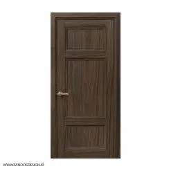 درب اتاق خواب کلاسیک سه قاب کف تراش با رنگ پلی اورتان کد 30962