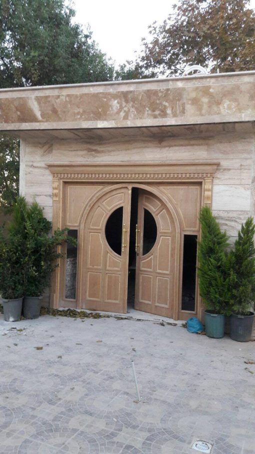 درب لابی تمام چوب سفارشی MA265