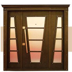 درب ورودی لابی کلاسیک شیشه خور کد MA267 سایز استاندارد 230*180