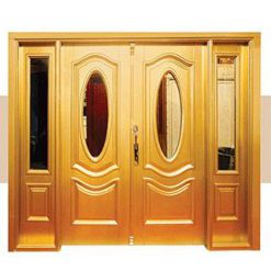 درب چوبی ورودی لابی دولنگه کد MA272 سایز استاندارد 230*270