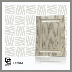 سبد خرید 3 درب کابینت MDF روکش ممبران تک قاب سفید با رگههای قهوه ای عمیق کلاسیک کد 014 ابعاد سفارشی