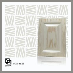 سبد خرید 31 در کابینتی MDF روکش PVC تک قاب سفید با رگههای سفید کلاسیک کد 05 ابعاد سفارشی