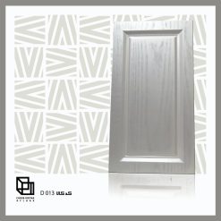 سبد خرید 10 درب کابینتی MDF روکش PVC تک قاب نقره ای کلاسیک کد 013 ابعاد سفارشی
