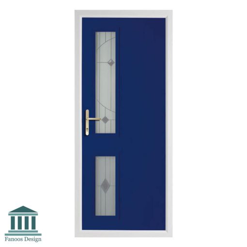 در کلاسیک ورودی چوبی شیشه خور کد 4047