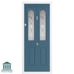 درب کلاسیک شیشه خور طرح انگلیسی کد 4034