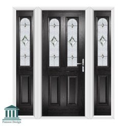 درب کلاسیک شیشه خور طرح انگلیسی کد 4034